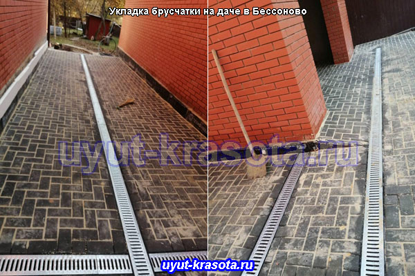 Тротуарная плитка в деревне Бессоново Ступинский район Московская область