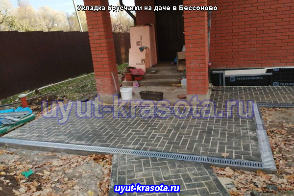 Примеры укладки тротуарной плитки в деревне Бессоново Ступинский район Московская область