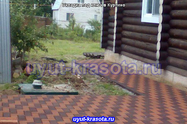 Тротуарная плитка в селе Куртино Ступинский район Московская область